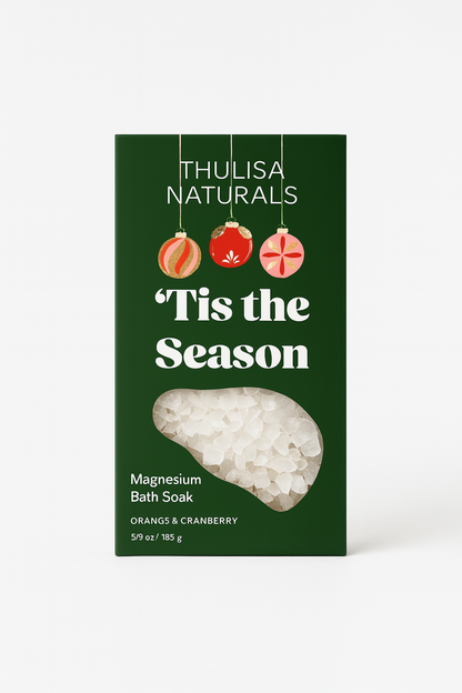 Holiday Bath Salt Soak | Magnesium orange + cranberry