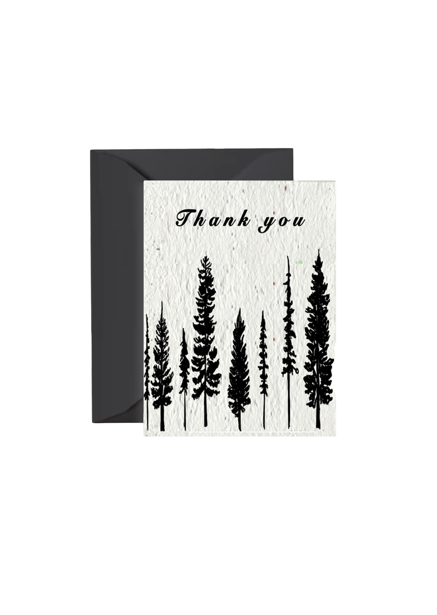 Thank you Evergreen Wildflower Greeting Card