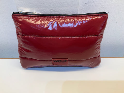 Wouf Burgundy Glossy Pouch