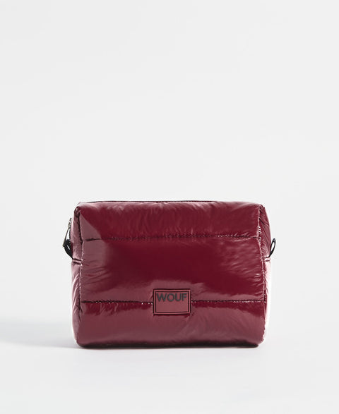 Wouf Burgundy Glossy Toiletry Bag