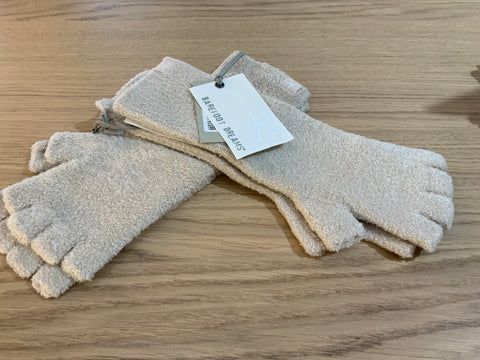 Barefoot Dreams Fingerless  Gloves Stone