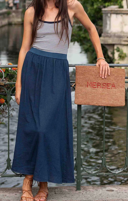 Mersea Hermosa Maxi Skirt Medium Navy