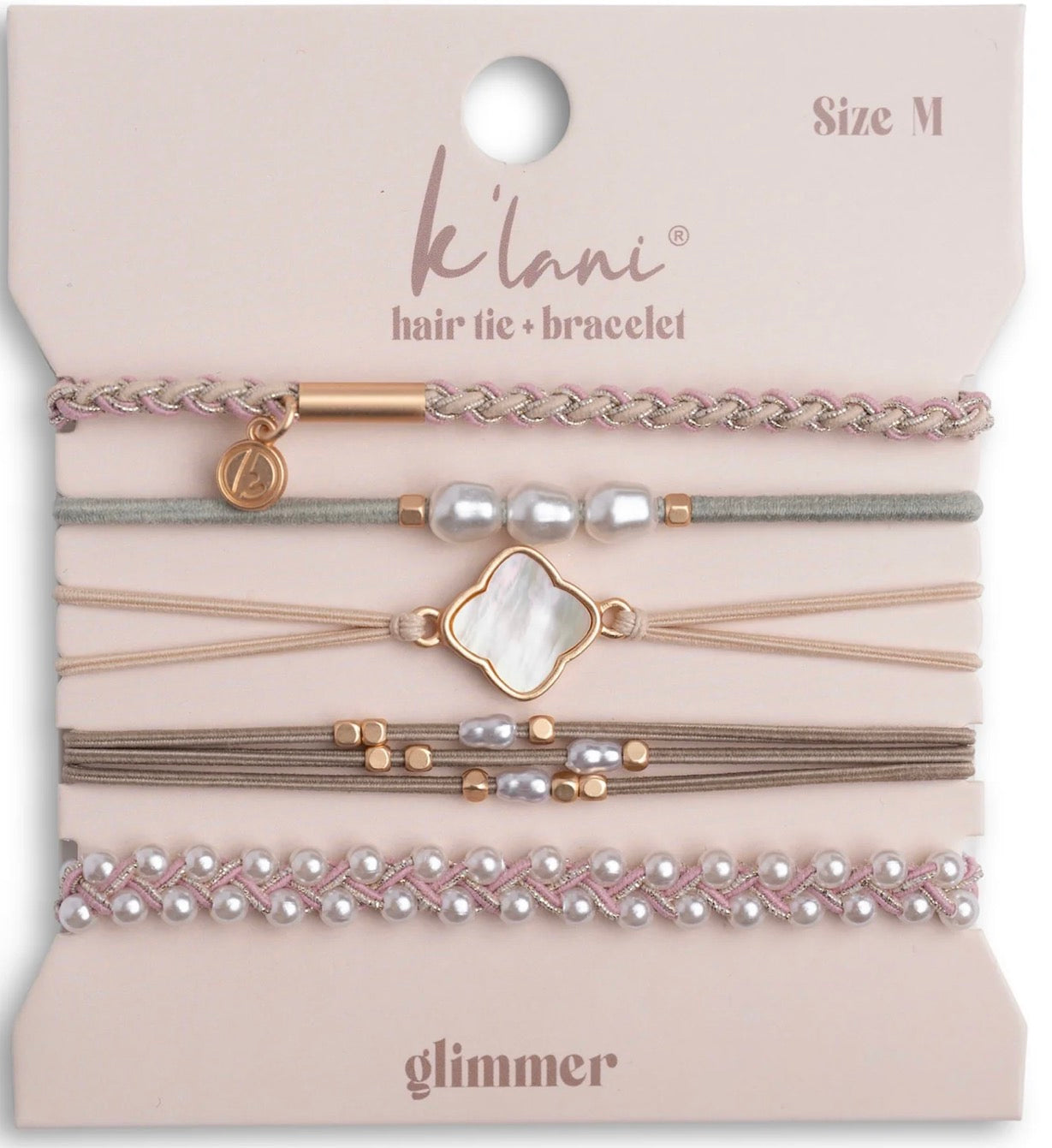 K’lani Hair Tie Bracelet Glimmer Medium