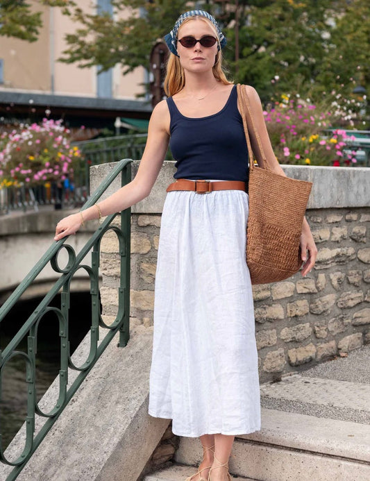Mersea Hermosa Maxi Skirt White Large