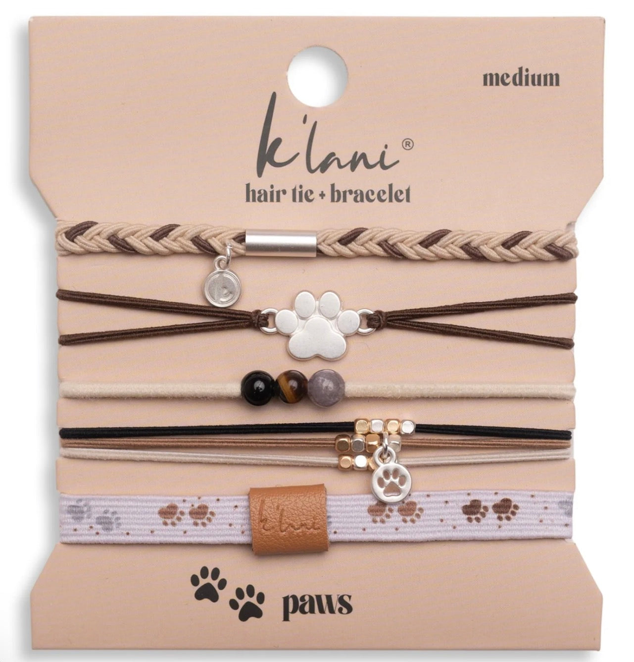 K’lani Hair Tie Bracelet Paws Large
