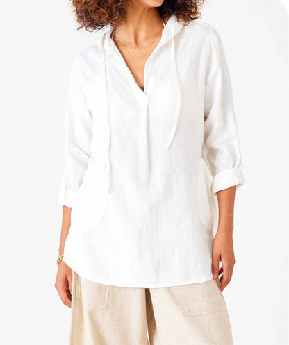 Mersea Hermosa Hoodie Tunic Crisp White L/XL