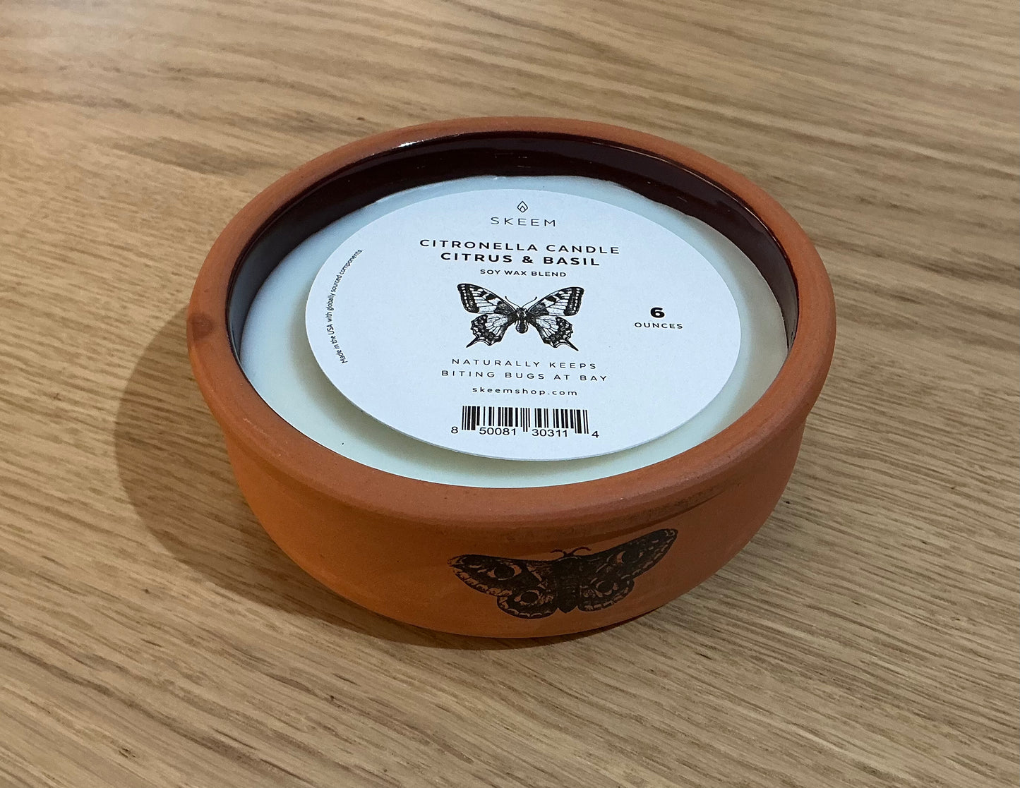 Skeem Citrus Basil Terra Cotta Candle