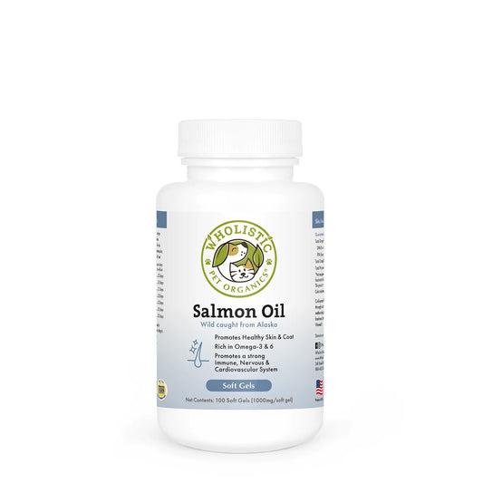 Wholistic Pet Organics Wild Salmon Oil 100 capsules