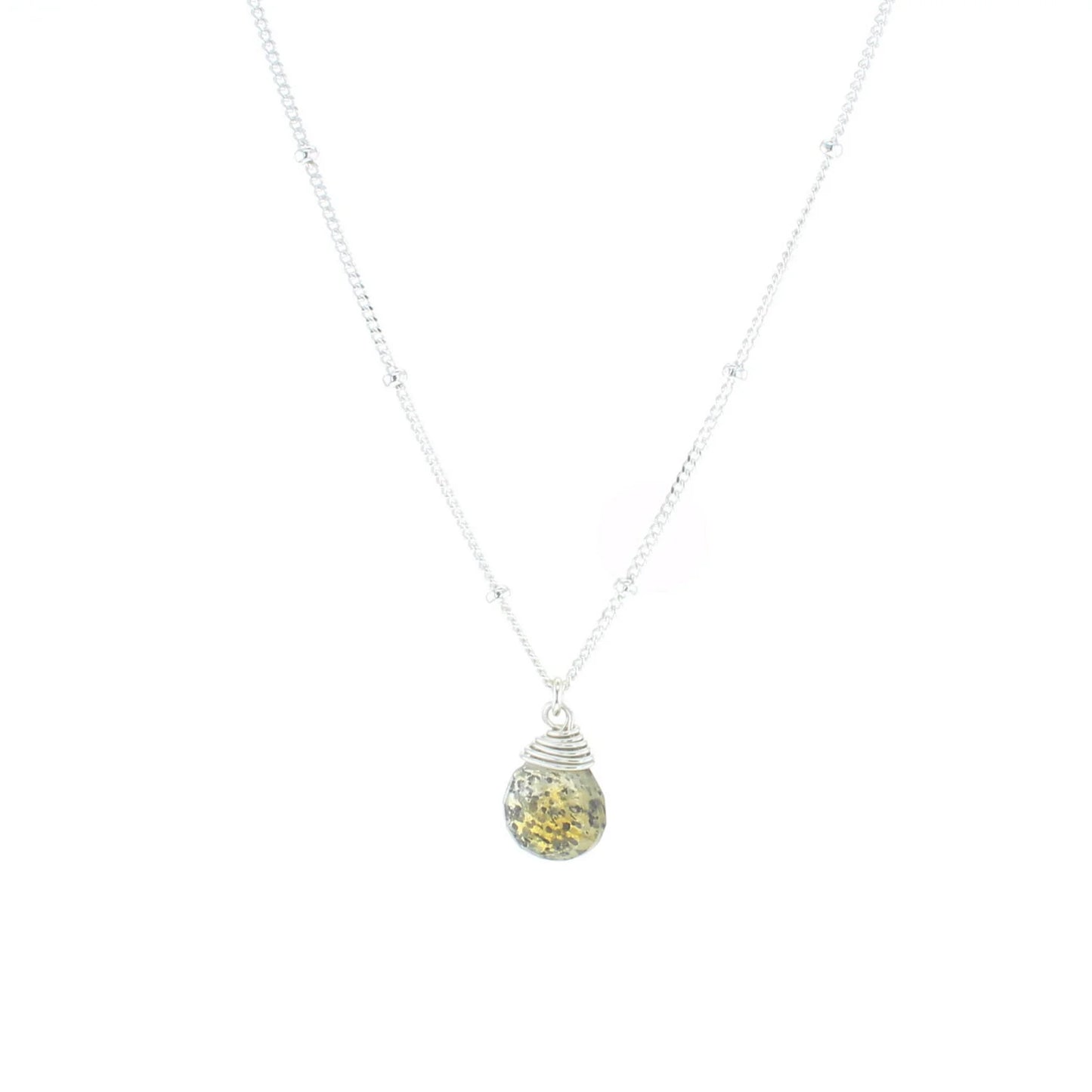 Lotus Jewelry Studio Black Sunstone 16” Necklace Sterling Silver
