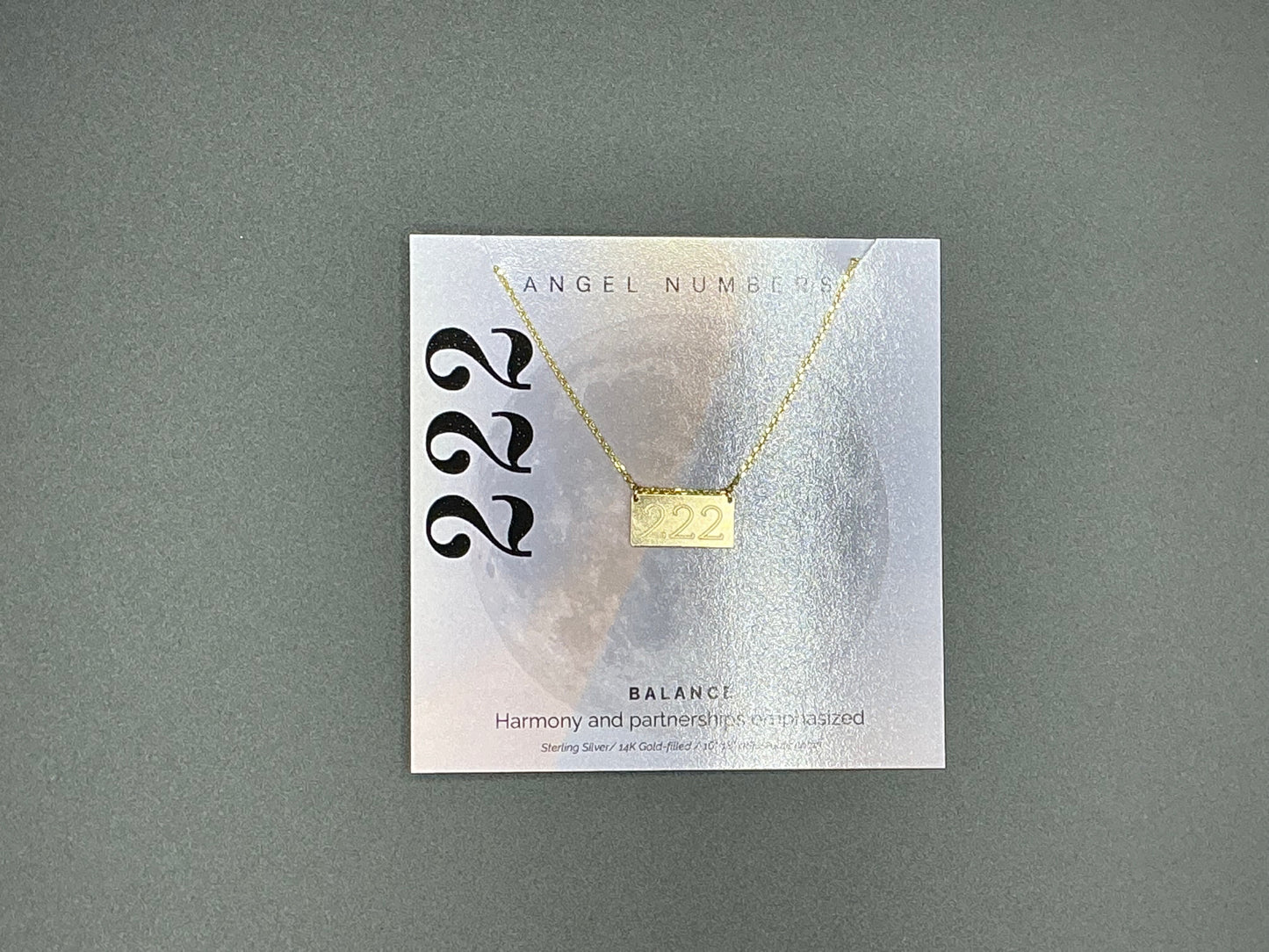 Lotus Jewelry Studio Gold Angel Number 222 16” Necklace