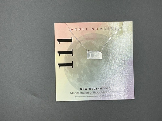 Lotus Jewelry Studio Silver Angel Number 111 16” Necklace