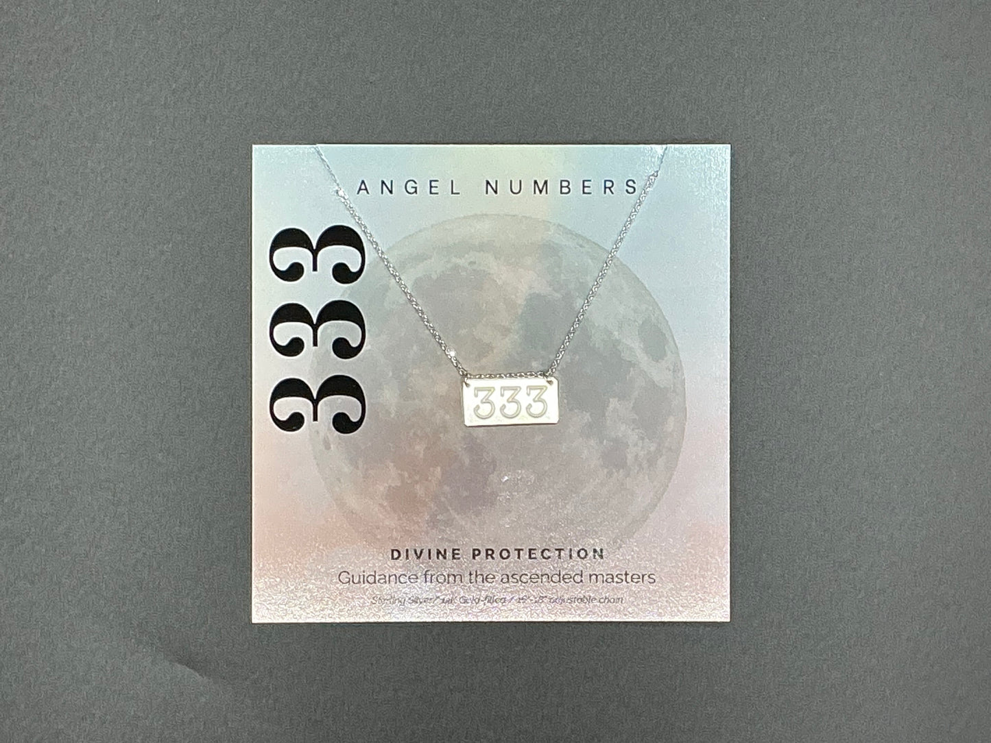 Lotus Jewelry Studio Silver Angel Number 333 16” Necklace