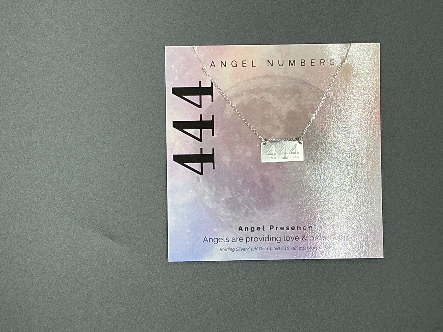 Lotus Jewelry Studio Silver Angel Number 444 16” Necklace