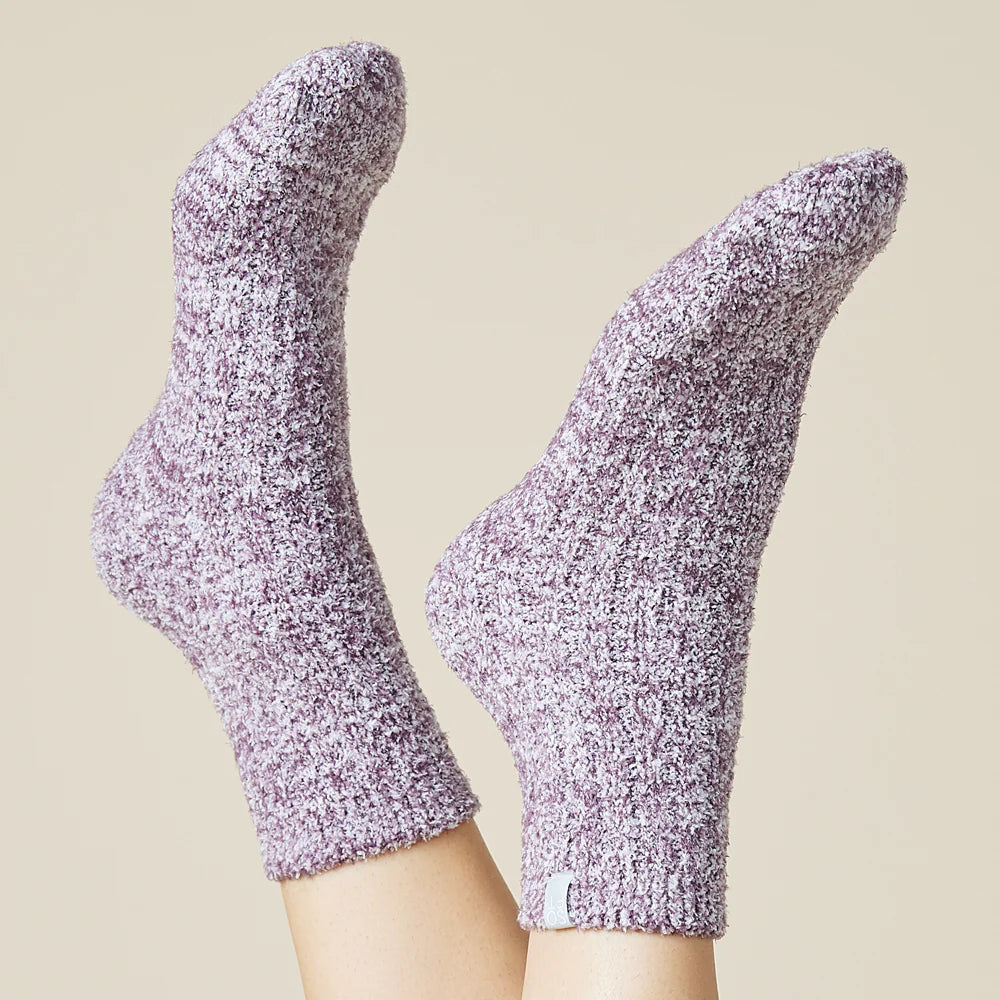 Softies Marshmallow Crew Socks Driftwood