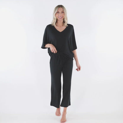 Softies Dream Relaxed V-Neck with Capri Lounge Set Size M