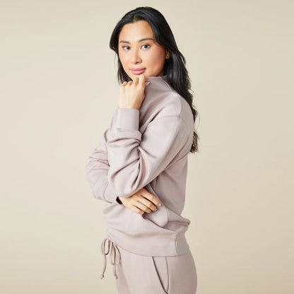 Softies Dream Tech 1/4 Zip Jogger Set Almond Size M