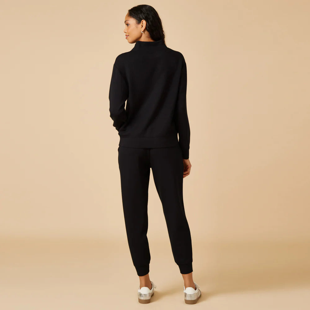 Softies Dream Tech 1/4 Zip Jogger Set Black Size L