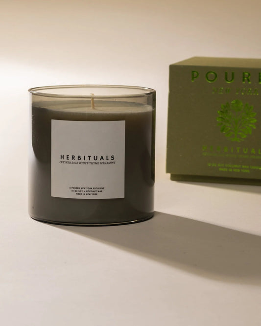 Poured New York Herbituals 10 oz Soy Wax Candle Sage/White thyme/Spearment
