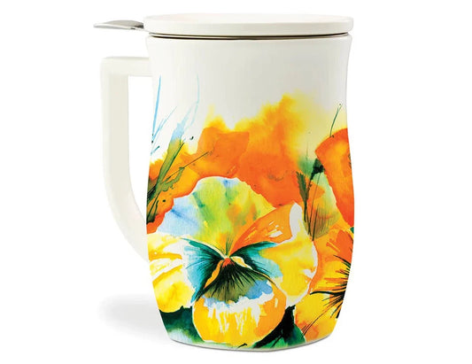 Tea Forte Wild Poppy Steeping Cup with Infuser
