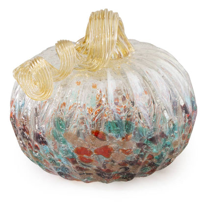 Autumn Mottled Glass Pumpkin