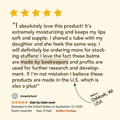 Bee Bella Candy Cane Lip Balm | 6 Pack