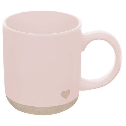 *NEW* Heart Pink Stoneware Coffee Mug - Valentine's Day Gift