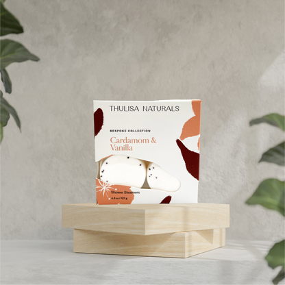 Thulisa Naturals Fall Shower Steamers | Cardamom + Vanilla | 4 pack gift set