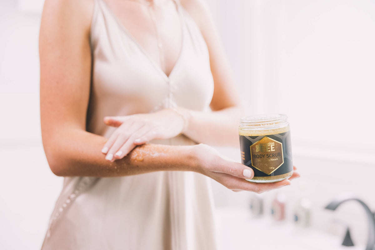 Generation Bee All-Natural Sugar & Salt Body Scrub - 8 oz Glass Jar