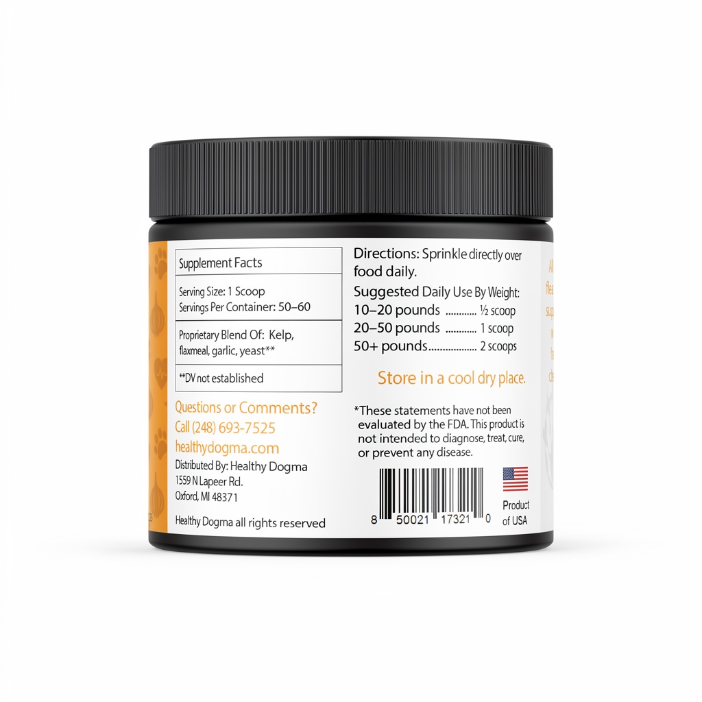 Flee Flea Flee Natural Yeast & Garlic Formula Dog Supplement